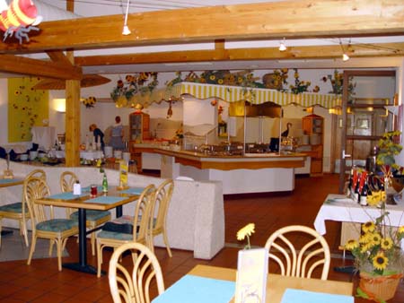 Speiseraum und Buffet